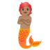 🧜🏽 merperson: medium skin tone display on Google